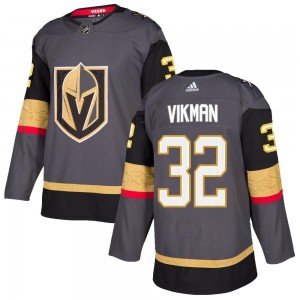 Adidas Jesper Vikman Vegas Golden Knights Youth Authentic Gray Home Jersey - Gold