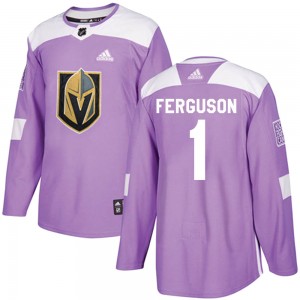 Adidas Dylan Ferguson Vegas Golden Knights Youth Authentic Fights Cancer Practice Jersey - Purple