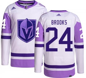 Adidas Adam Brooks Vegas Golden Knights Youth Authentic Hockey Fights Cancer Jersey - Gold