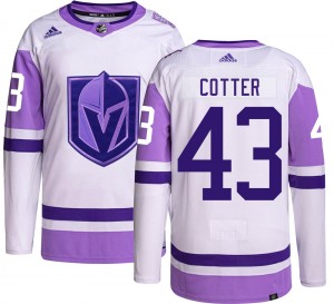 Adidas Paul Cotter Vegas Golden Knights Youth Authentic Hockey Fights Cancer Jersey - Gold