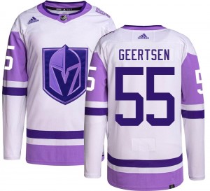 Adidas Mason Geertsen Vegas Golden Knights Youth Authentic Hockey Fights Cancer Jersey - Gold