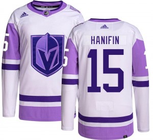Adidas Noah Hanifin Vegas Golden Knights Youth Authentic Hockey Fights Cancer Jersey - Gold