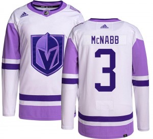 Adidas Brayden McNabb Vegas Golden Knights Youth Authentic Hockey Fights Cancer Jersey - Gold
