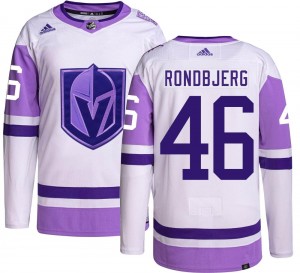 Adidas Jonas Rondbjerg Vegas Golden Knights Youth Authentic Hockey Fights Cancer Jersey - Gold
