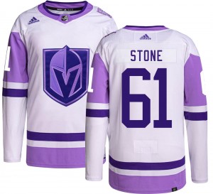 Adidas Mark Stone Vegas Golden Knights Youth Authentic Hockey Fights Cancer Jersey - Gold