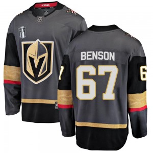 Fanatics Branded Tyler Benson Vegas Golden Knights Youth Breakaway Black Home 2023 Stanley Cup Final Jersey - Gold