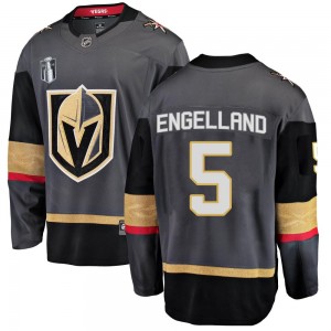 Fanatics Branded Deryk Engelland Vegas Golden Knights Youth Breakaway Black Home 2023 Stanley Cup Final Jersey - Gold