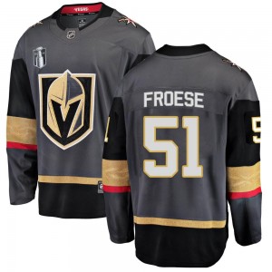 Fanatics Branded Byron Froese Vegas Golden Knights Youth Breakaway Black Home 2023 Stanley Cup Final Jersey - Gold