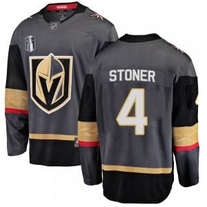 Fanatics Branded Clayton Stoner Vegas Golden Knights Youth Breakaway Black Home 2023 Stanley Cup Final Jersey - Gold