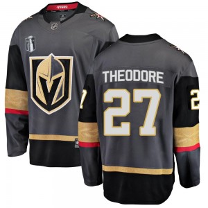 Fanatics Branded Shea Theodore Vegas Golden Knights Youth Breakaway Black Home 2023 Stanley Cup Final Jersey - Gold