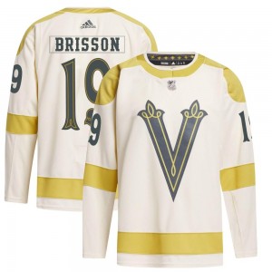 Adidas Brendan Brisson Vegas Golden Knights Youth Authentic Cream 2024 Winter Classic Primegreen Jersey - Gold