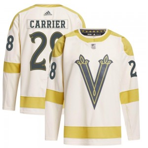 Adidas William Carrier Vegas Golden Knights Youth Authentic Cream 2024 Winter Classic Primegreen Jersey - Gold