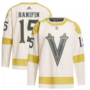 Adidas Noah Hanifin Vegas Golden Knights Youth Authentic Cream 2024 Winter Classic Primegreen Jersey - Gold