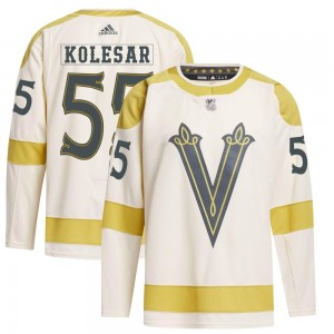 Adidas Keegan Kolesar Vegas Golden Knights Youth Authentic Cream 2024 Winter Classic Primegreen Jersey - Gold