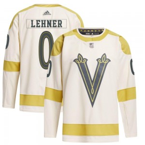 Adidas Robin Lehner Vegas Golden Knights Youth Authentic Cream 2024 Winter Classic Primegreen Jersey - Gold