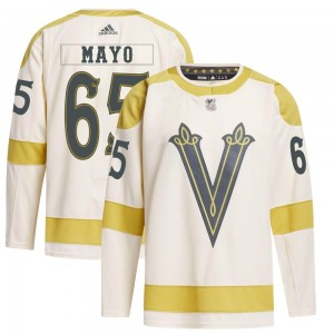 Adidas Dysin Mayo Vegas Golden Knights Youth Authentic Cream 2024 Winter Classic Primegreen Jersey - Gold