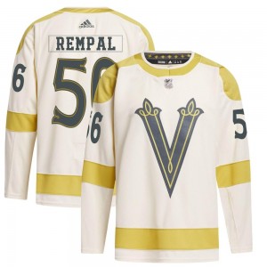 Adidas Sheldon Rempal Vegas Golden Knights Youth Authentic Cream 2024 Winter Classic Primegreen Jersey - Gold