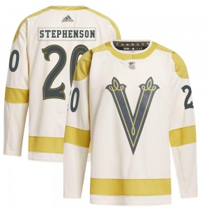 Adidas Chandler Stephenson Vegas Golden Knights Youth Authentic Cream 2024 Winter Classic Primegreen Jersey - Gold