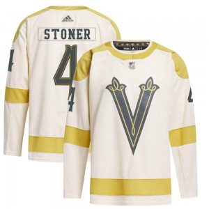 Adidas Clayton Stoner Vegas Golden Knights Youth Authentic Cream 2024 Winter Classic Primegreen Jersey - Gold