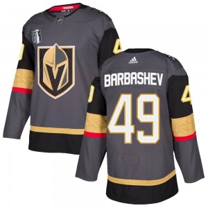 Adidas Ivan Barbashev Vegas Golden Knights Youth Authentic Gray Home 2023 Stanley Cup Final Jersey - Gold