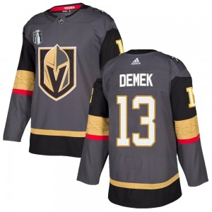 Adidas Jakub Demek Vegas Golden Knights Youth Authentic Gray Home 2023 Stanley Cup Final Jersey - Gold