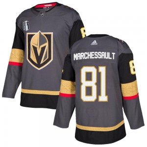 Adidas Jonathan Marchessault Vegas Golden Knights Youth Authentic Gray Home 2023 Stanley Cup Final Jersey - Gold