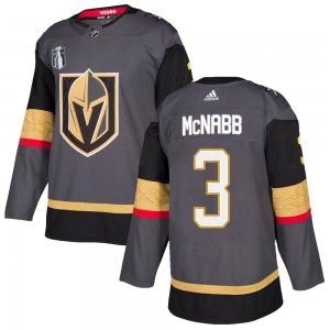 Adidas Brayden McNabb Vegas Golden Knights Youth Authentic Gray Home 2023 Stanley Cup Final Jersey - Gold