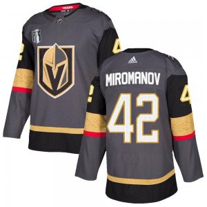 Adidas Daniil Miromanov Vegas Golden Knights Youth Authentic Gray Home 2023 Stanley Cup Final Jersey - Gold
