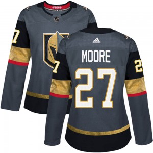 Adidas John Moore Vegas Golden Knights Women's Authentic Gray Home Jersey - Gold