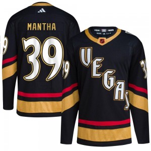 Adidas Anthony Mantha Vegas Golden Knights Youth Authentic Black Reverse Retro 2.0 Jersey - Gold