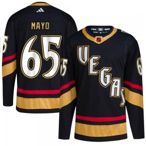 Adidas Dysin Mayo Vegas Golden Knights Youth Authentic Black Reverse Retro 2.0 Jersey - Gold