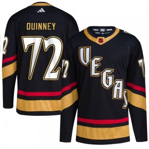 Adidas Gage Quinney Vegas Golden Knights Youth Authentic Black Reverse Retro 2.0 Jersey - Gold