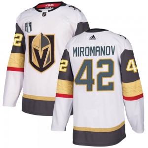Adidas Daniil Miromanov Vegas Golden Knights Youth Authentic White Away 2023 Stanley Cup Final Jersey - Gold