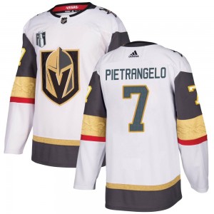 Adidas Alex Pietrangelo Vegas Golden Knights Youth Authentic White Away 2023 Stanley Cup Final Jersey - Gold