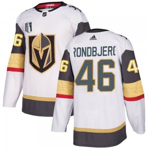Adidas Jonas Rondbjerg Vegas Golden Knights Youth Authentic White Away 2023 Stanley Cup Final Jersey - Gold