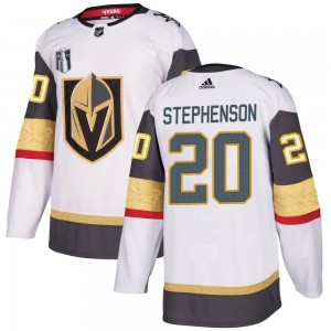 Adidas Chandler Stephenson Vegas Golden Knights Youth Authentic White Away 2023 Stanley Cup Final Jersey - Gold