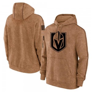 Men's Vegas Golden Knights Brown 2023 Salute to Service Club Pullover Hoodie