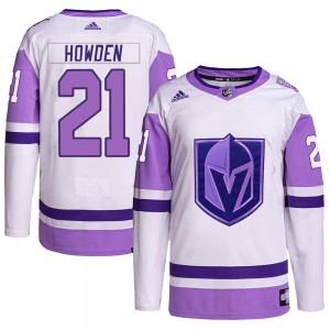 Adidas Brett Howden Vegas Golden Knights Men's Authentic Hockey Fights Cancer Primegreen Jersey - White/Purple