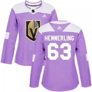 Adidas Ben Hemmerling Vegas Golden Knights Women's Authentic Fights Cancer Practice Jersey - Purple