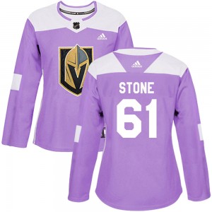 Adidas Mark Stone Vegas Golden Knights Women's Authentic Fights Cancer Practice Jersey - Purple