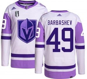 Adidas Ivan Barbashev Vegas Golden Knights Youth Authentic Hockey Fights Cancer 2023 Stanley Cup Final Jersey - Gold