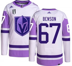 Adidas Tyler Benson Vegas Golden Knights Youth Authentic Hockey Fights Cancer 2023 Stanley Cup Final Jersey - Gold