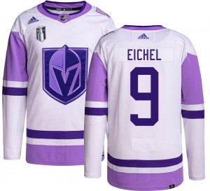 Adidas Jack Eichel Vegas Golden Knights Youth Authentic Hockey Fights Cancer 2023 Stanley Cup Final Jersey - Gold