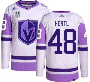 Adidas Tomas Hertl Vegas Golden Knights Youth Authentic Hockey Fights Cancer 2023 Stanley Cup Final Jersey - Gold