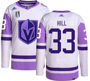 Adidas Adin Hill Vegas Golden Knights Youth Authentic Hockey Fights Cancer 2023 Stanley Cup Final Jersey - Gold