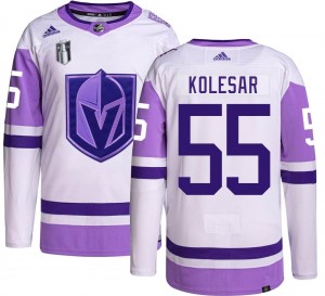 Adidas Keegan Kolesar Vegas Golden Knights Youth Authentic Hockey Fights Cancer 2023 Stanley Cup Final Jersey - Gold
