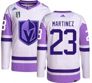 Adidas Alec Martinez Vegas Golden Knights Youth Authentic Hockey Fights Cancer 2023 Stanley Cup Final Jersey - Gold