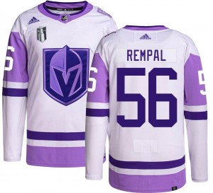 Adidas Sheldon Rempal Vegas Golden Knights Youth Authentic Hockey Fights Cancer 2023 Stanley Cup Final Jersey - Gold