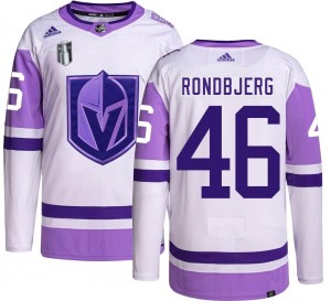 Adidas Jonas Rondbjerg Vegas Golden Knights Youth Authentic Hockey Fights Cancer 2023 Stanley Cup Final Jersey - Gold