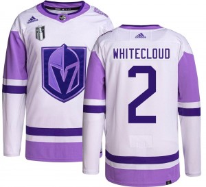 Adidas Zach Whitecloud Vegas Golden Knights Youth Authentic Hockey Fights Cancer 2023 Stanley Cup Final Jersey - Gold